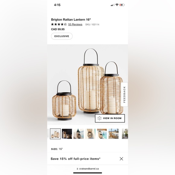☀️Home Styling 🇨🇦Rattan Lantern - Picture 9 of 10